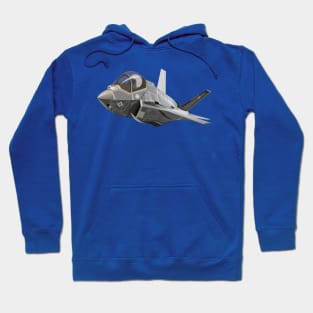 Cartoon Military Stealth Jet Fighter Plane Hoodie